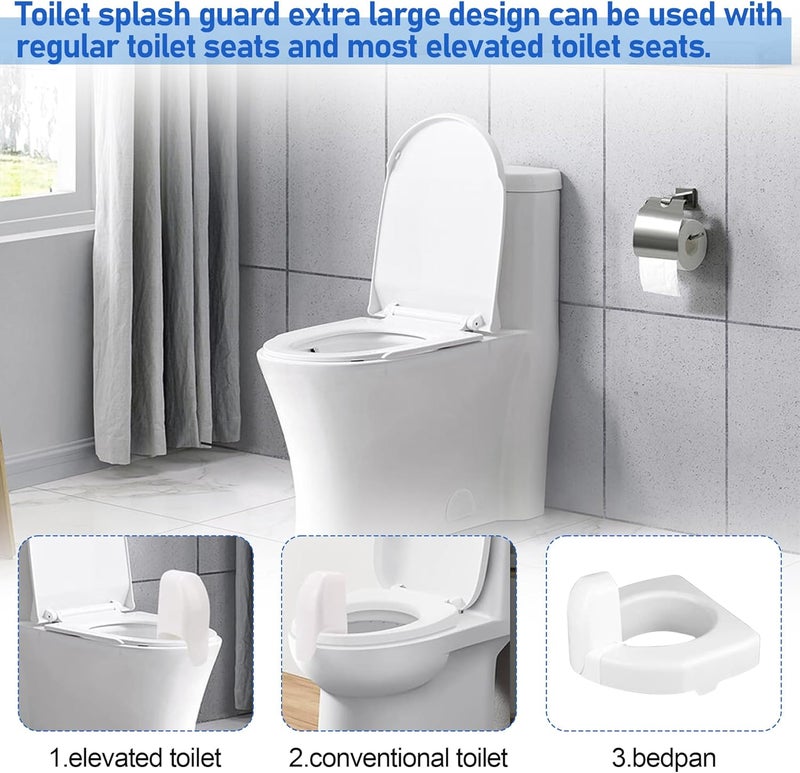 Pulems Toilet Splash Guard for Directs Urine Home Care Disability Elevated Training,Portable Restroom Pee Guard for Prevents Kids and Adult from Peeing Splash,Fits Most Toilet Seats - Image 5